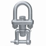 Abaco Swivel Shackle for rotating materials with a forklift boom