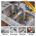 1-3/4 Double bowl kitchen sink 16 gauge