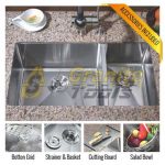 1-1/2 Double bowl kitchen sink 16 gauge