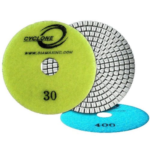 Cyclone Engineered Stone White Resin Polishing Pads