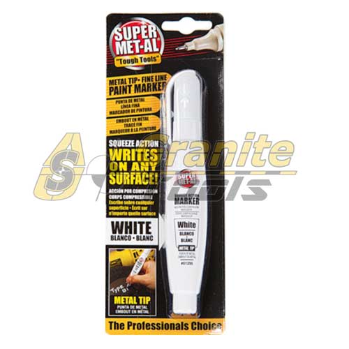 Super Met-al Squeeze Action White Paint Markers