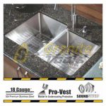1-3/4 Double bowl kitchen sink 18 gauge