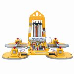 Abaco Stone Vacuum Lifter 100 for transporting large stone slabs with a hoist
