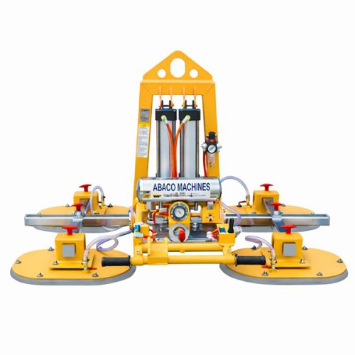 Abaco Stone Vacuum Lifter 100 for transporting large stone slabs with a hoist