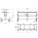 Aardwolf Adjustable Height Work Table AHWT600 dimensions