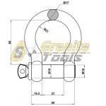 Aardwolf Bow Shackle 3T measures