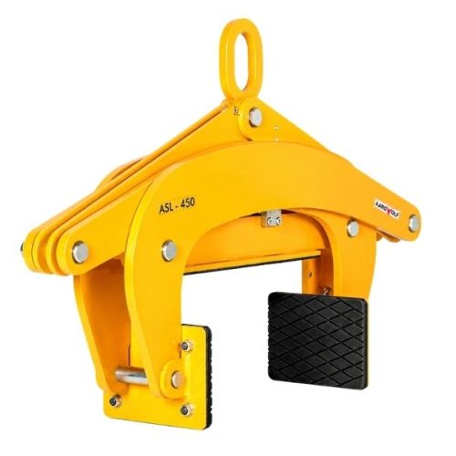 Aardwolf ASL450 scissor lifter with rubber contact pad for stone slab handling