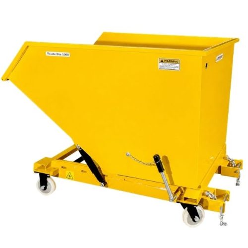 Aardwolf WB1000PC powder coated waste bin for forklift emptying