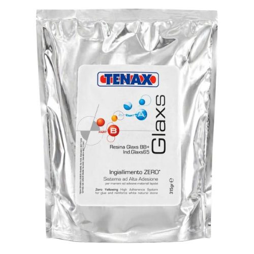 Tenax Glaxs BB65 adhesive for bonding white marble, white granite, and porous stone