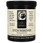 Tenax Lustro Italiano for removing etch marks and watermarks from marble and limestone