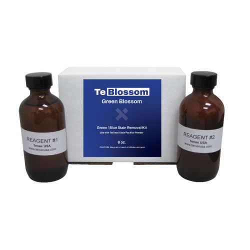 Tenax TeBlossom Green Stain Removal Kit with Reagent 1 and Reagent 2, 4 oz each