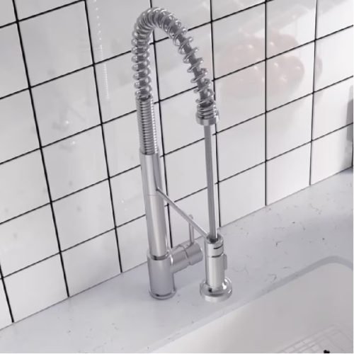 PL-8207 Single Hole Commercial Style Pull Down Kitchen Faucet
