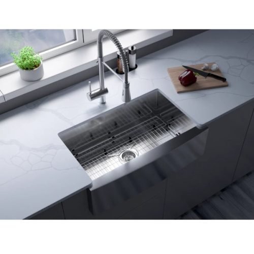 PL-HA122 R0 Handmade 16 Gauge Stainless Steel Farmhouse Kitchen Sink