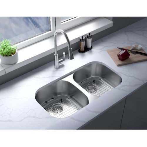 PL-VS5050 Stainless Steel Double Bowl Undermount Kitchen Sink