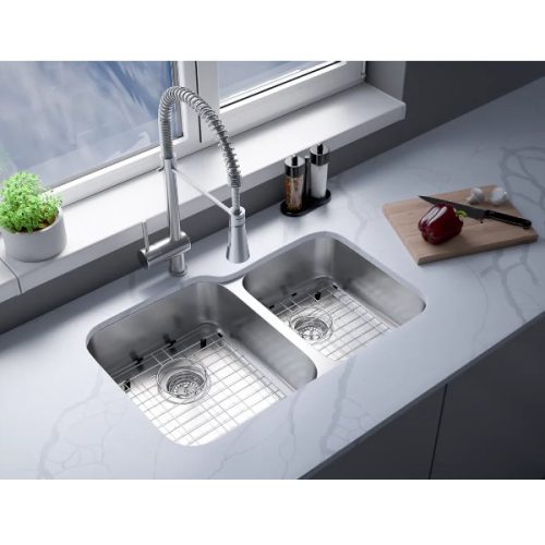 PL-VS6040 Stainless Steel Double Bowl Undermount Kitchen Sink