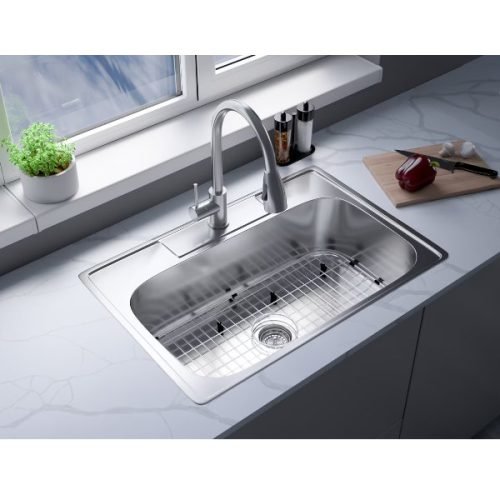 PL-VT3322 Stainless Steel Single Bowl Topmount Kitchen Sink