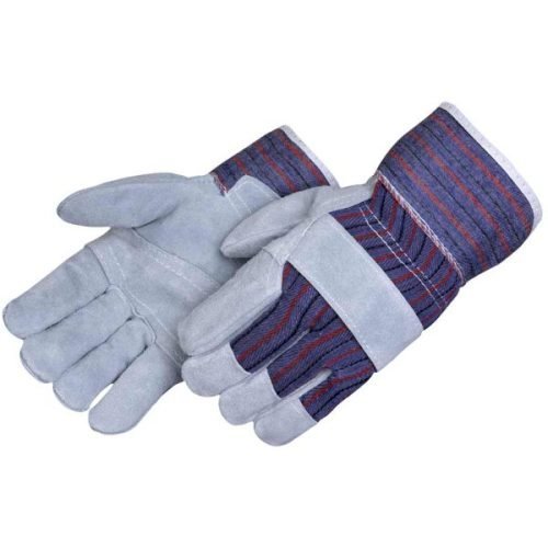 Double Leather Palm Work Gloves with Safety Cuffs