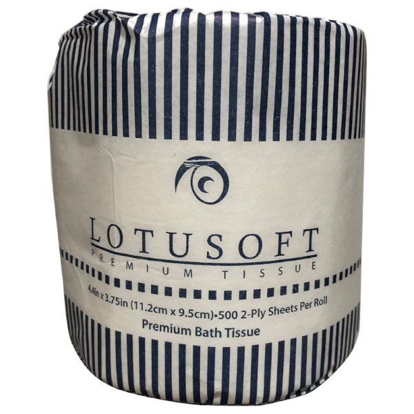 Lotusoft Toilet Tissue 2ply (Blue) 96 rolls per case 500 sheets - v1