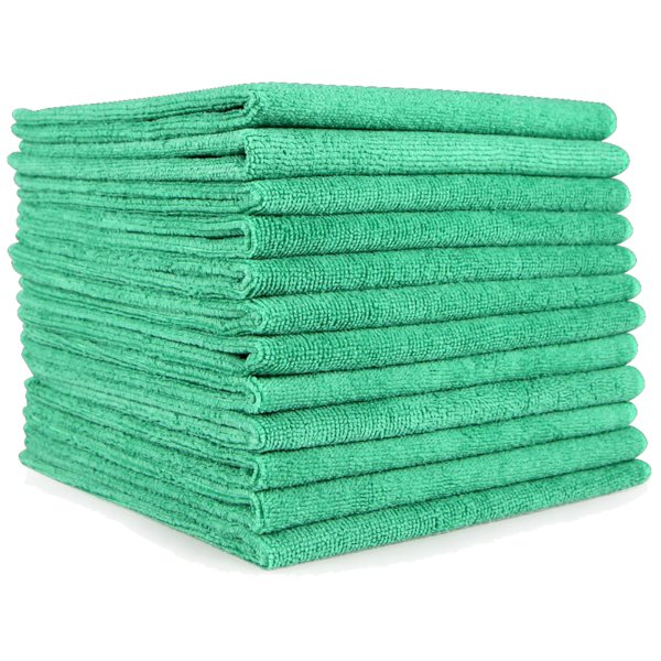 Brightline Green Microfiber Towel 16x16 70%Poly 30%Polyamide Sold By The Dozen - v1