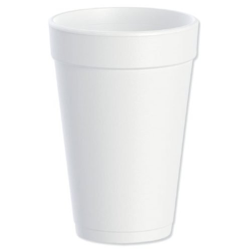 Dart White Foam Drinking Cups & Lids