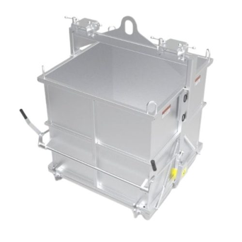 Aardwolf Drop Bottom Bin for forklift and crane waste handling