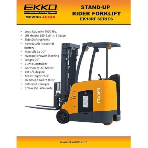 EKKO EK18RFL Stand-up Rider Forklift - Imagen Gallery 2