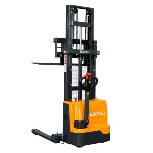 EKKO EB12E-138 electric straddle stacker for material handling