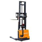 EKKO EB12EA electric straddle stacker for warehouse material handling