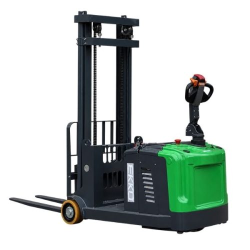 EKKO EK14S-189Li lithium counterbalanced walkie stacker with side-shifting