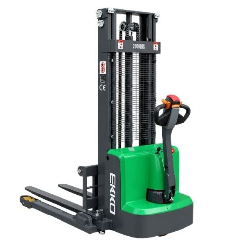 EKKO EB13E-145Li lithium straddle stacker for warehouse material handling