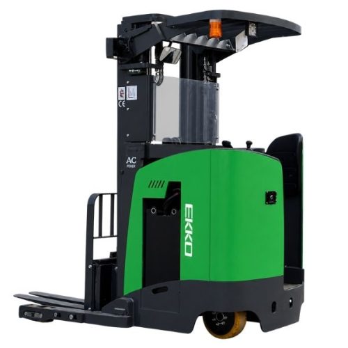 EKKO EK18RR-196Li stand-up narrow aisle reach truck for warehouse material handling