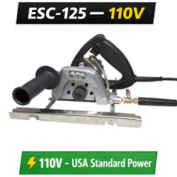 Alpha ESC-125 110V electric stone cutter for granite and stone fabrication