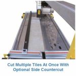 Alpha Black Belt Rail Saw BBS-012 configured to cut multiple tiles