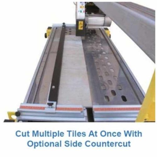 Alpha Black Belt Rail Saw BBS-012 configured to cut multiple tiles