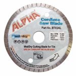 Alpha Cordless Saw Blade BT03AL for ceramic tile cutting