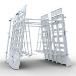 Abaco Multi Adjustable Dropside Truck A-Frame 9076 for glass sheet transport