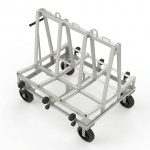 Abaco One-Stop A-Frame 6135 Galvanized for stone slab transport and storage