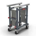 Abaco QLI Foldable Table 7923 for slab machining and fabrication support