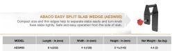 Abaco Easy Split Slab Wedge 85 - On Page
