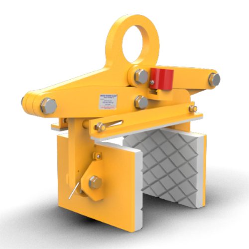 Abaco SC150AL Scissor Clamp Auto-Lock with white rubber pads for stone slab lifting.
