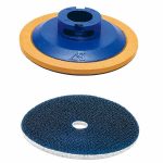 Alpha Twistouch System adapter and backer pad for handheld polishing.