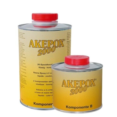 Akemi AKEPOX 2000 for laminating, filling fissures, and horizontal stone bonding