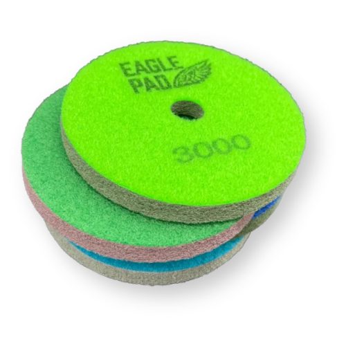 Akemi Eagle Fiber Sponge Diapads for polishing quartz and natural stone.