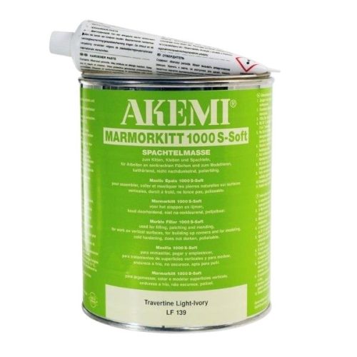 Akemi Marmokitt 1000 S-Soft Travertine marble filler for light-colored stone