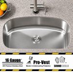 ARA Super Single Bowl Kitchen Sink 16 Gauge stainless steel undermount sink