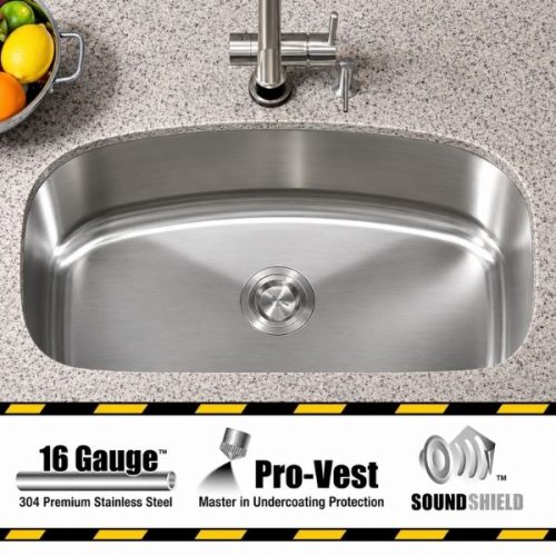 ARA Super Single Bowl Kitchen Sink 16 Gauge stainless steel undermount sink