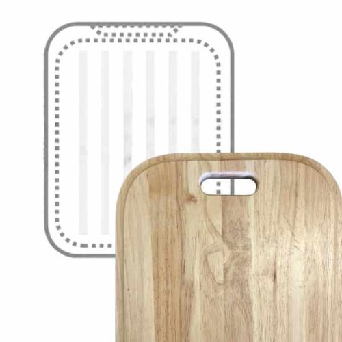 BIG 1-3/4 DOUBLE BOWL Z204 wood cutting board for compatible sink models