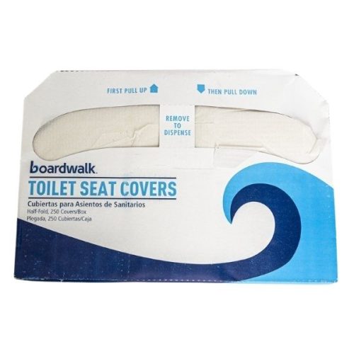 Boardwalk Premium Half-Fold toilet seat covers for public restrooms