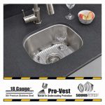 BOOTES small single bowl undermount bar prep sink in stainless steel