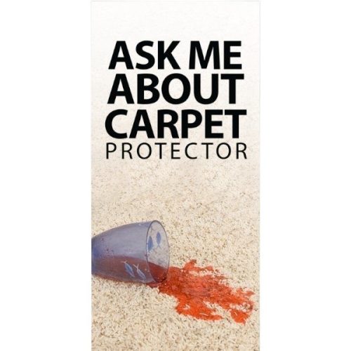 Carpet protector decal for corner guards and equipment